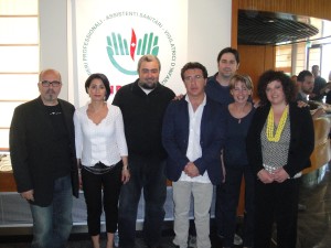 Da sinistra: Gaetano Monsu', Martina Burgaletta, Liugi Dimarco, Enzo Iacono, Peppe Occhipinti, Carolina Giardina, Laura Galota